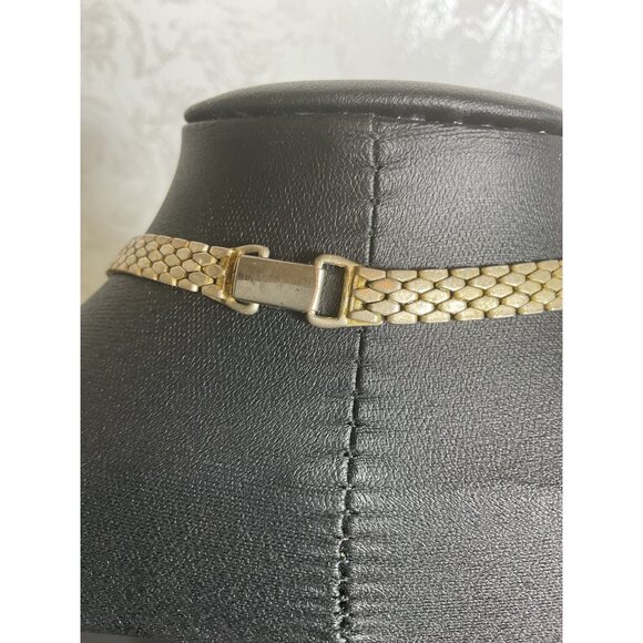 Napier Gold-Tone Metallic Necklace With Adjustable Clasp - Picture 3 of 4